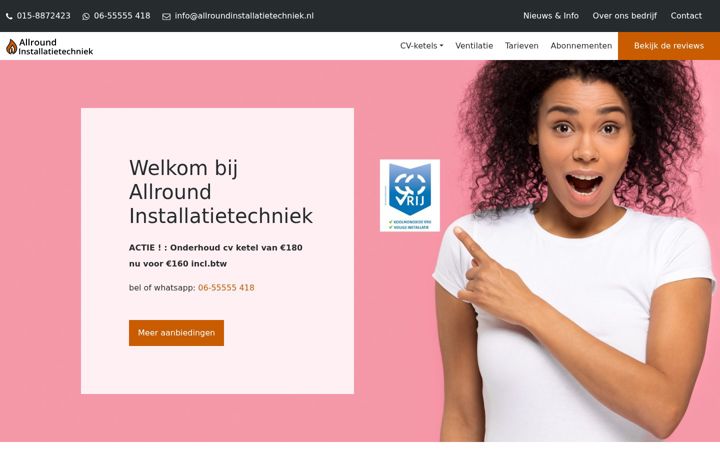 Ekrano kopija allroundinstallatietechniek.nl