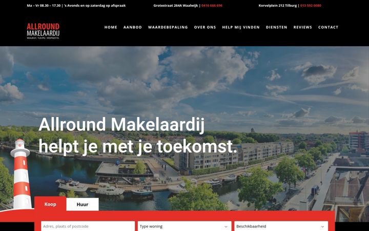 Screenshot of allroundmakelaardij.nl