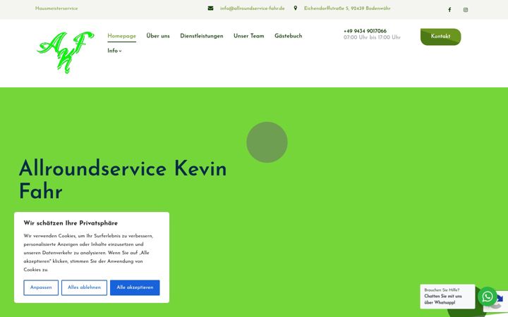 Skärmbild av allroundservice-fahr.de