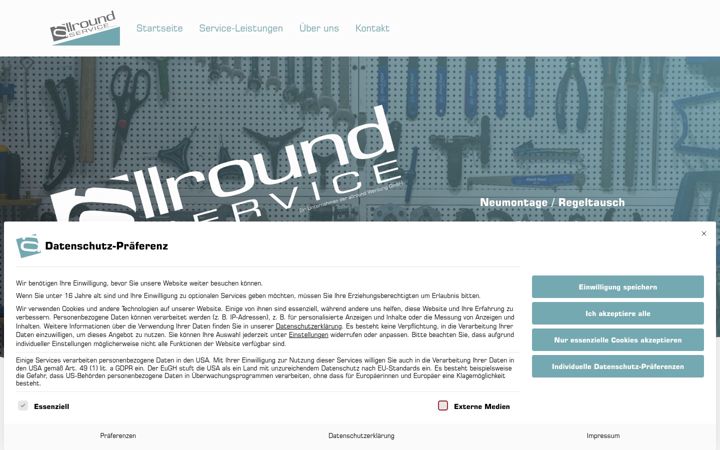 Skärmbild av allroundservice.org