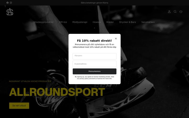 Screenshot of allroundsport.se