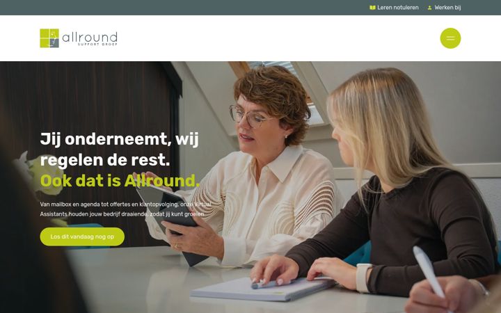 Screenshot of allroundsupport.nl
