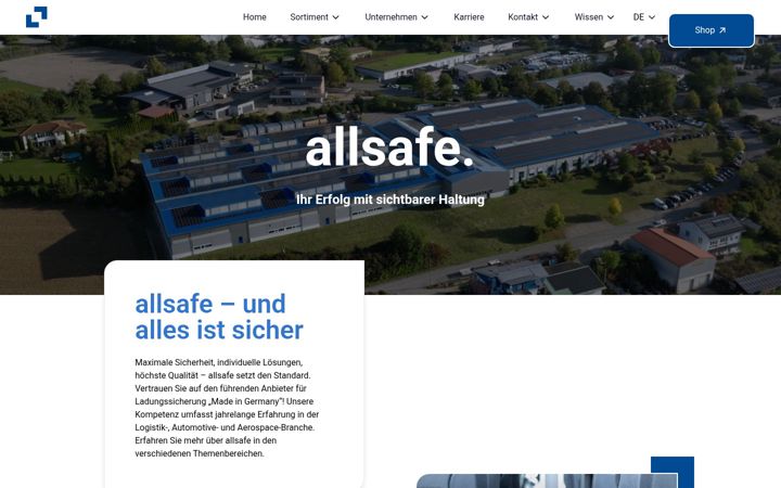 Screenshot of allsafe-group.com