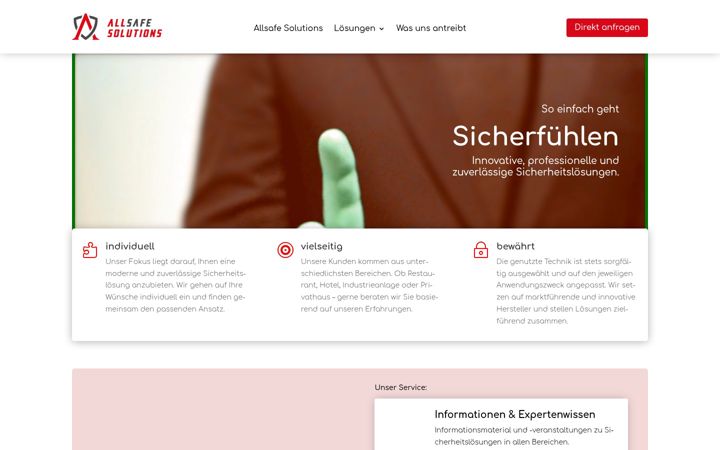 Screenshot of allsafesolutions.de