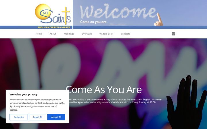 Screenshot of allsaintsalgarve.org