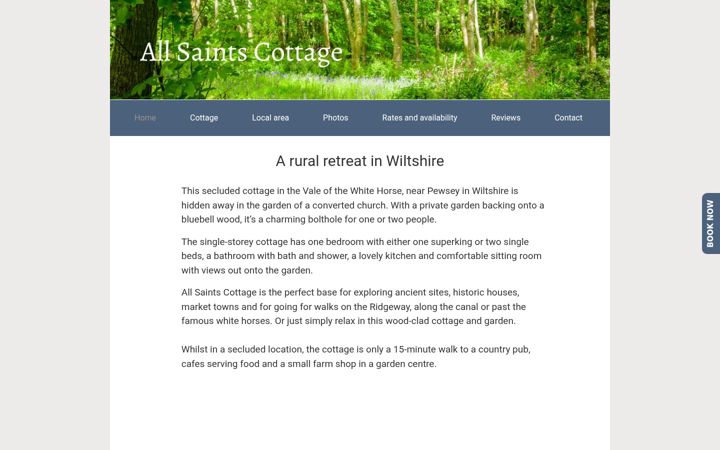 Screenshot of allsaintscottage.co.uk
