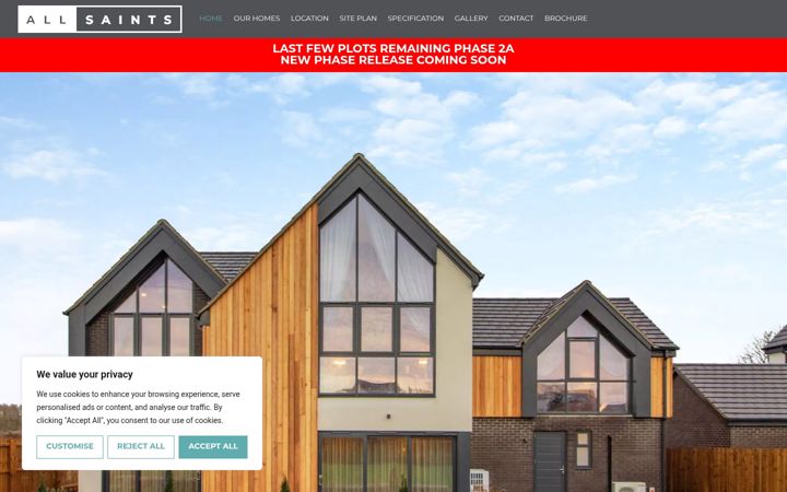 Screenshot of allsaintsdevelopments.com