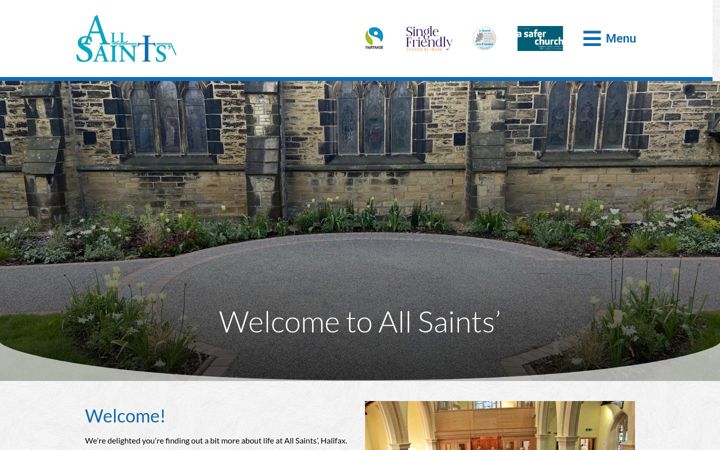 Screenshot of allsaintshalifax.org.uk