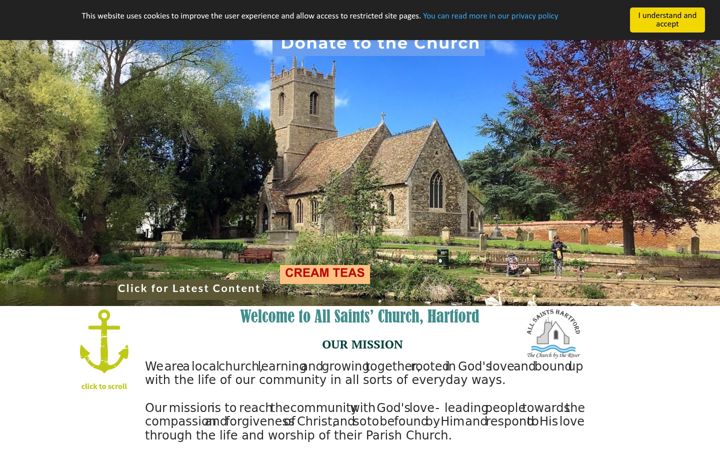 Screenshot of allsaintshartford.org.uk