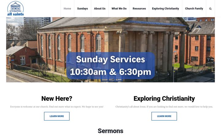 Screenshot of allsaintspreston.org.uk