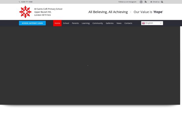 Screenshot of allsaintsschoolcroydon.co.uk