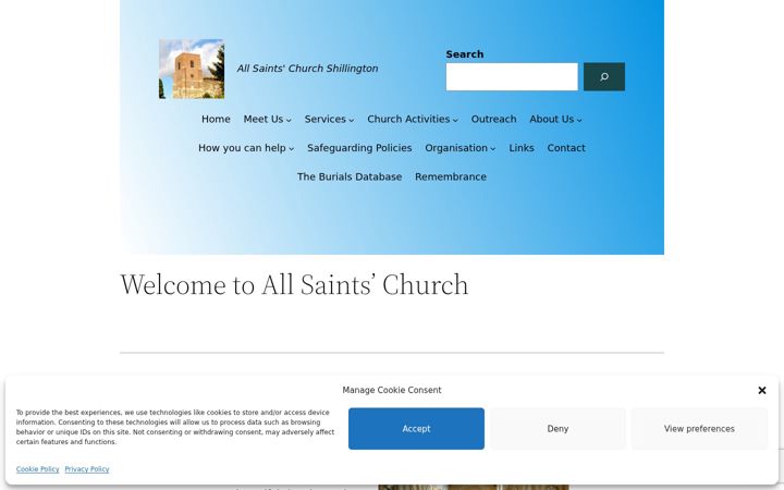 Screenshot of allsaintsshillington.org