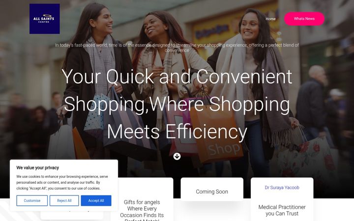 Screenshot of allsaintsshoppingcentre.co.za