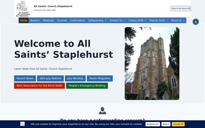 Screenshot von allsaintsstaplehurst.co.uk