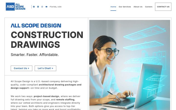 Screenshot of allscopedesign.com