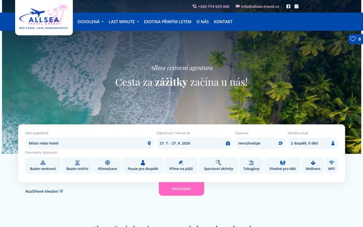 Screenshot of allsea-travel.cz