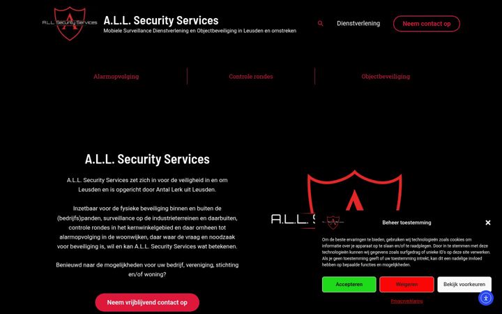 Screenshot von allsecurityservices.nl