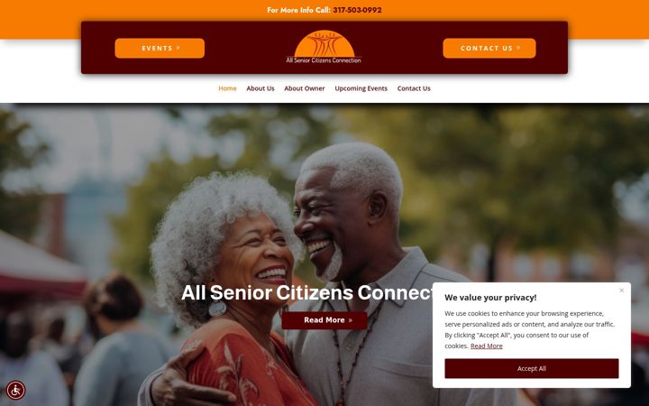 Screenshot von allseniorcitizensconnection.org