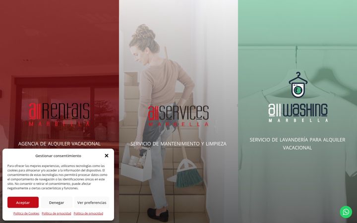 Capture d'écran de allservicesmarbella.com
