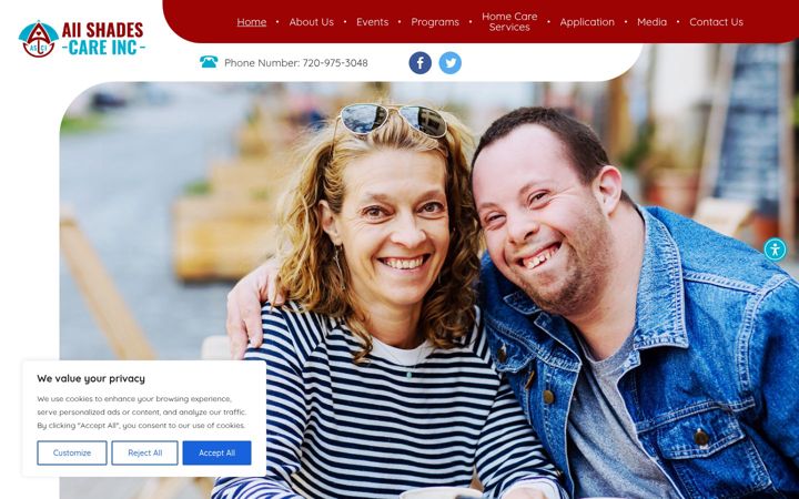 Screenshot von allshadescare.com