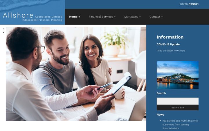 Screenshot von allshoreassociates.co.uk
