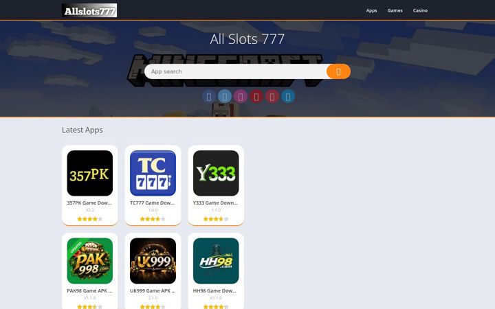 Screenshot of allslots777.net