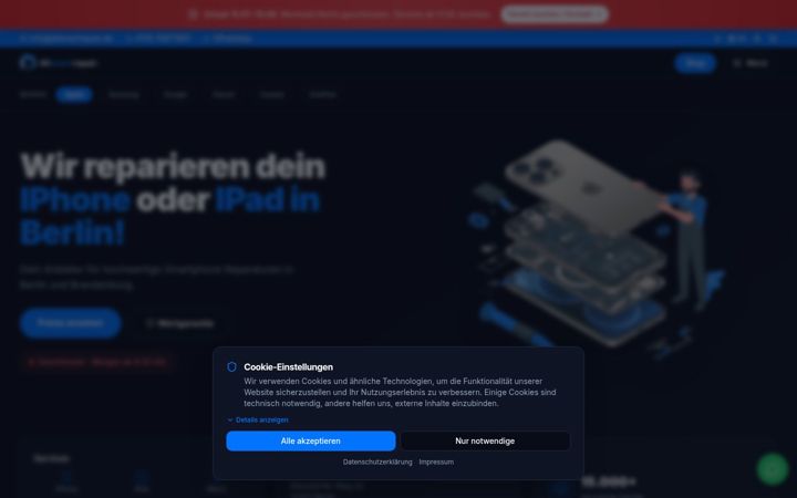 Screenshot of allsmartrepair.de