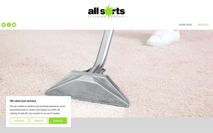 Skjámynd af allsortscleaning.co.uk