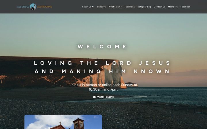 Screenshot of allsoulseastbourne.com