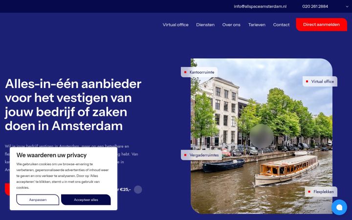 Screenshot of allspaceamsterdam.nl