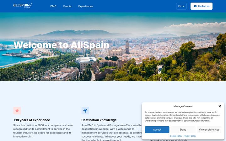 Screenshot of allspaintravel.com