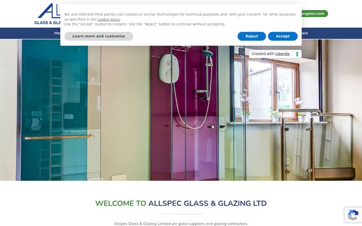 Screenshot of allspecglass.com