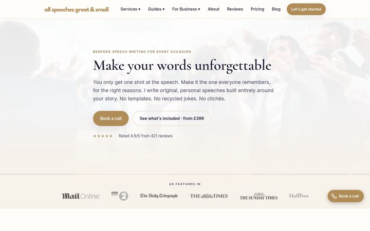 Screenshot of allspeechesgreatandsmall.com