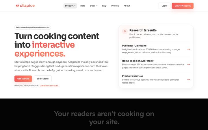 Screenshot ta' allspicelabs.com