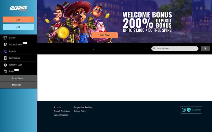 Screenshot of allspinswin338.com