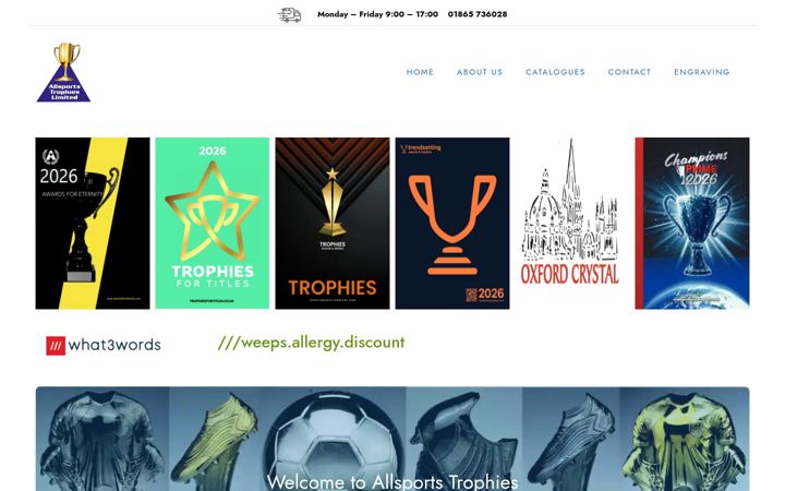 Screenshot of allsportstrophies.com