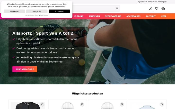 Screenshot of allsportz.nl