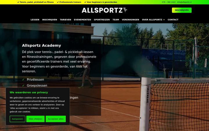 Screenshot of allsportzacademy.nl