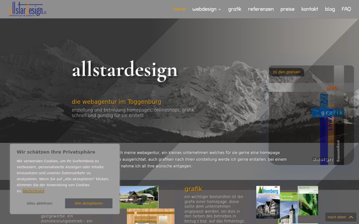 Screenshot ta' allstardesign.ch