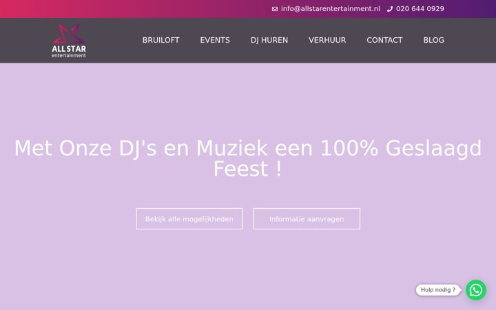 Screenshot of allstarentertainment.nl