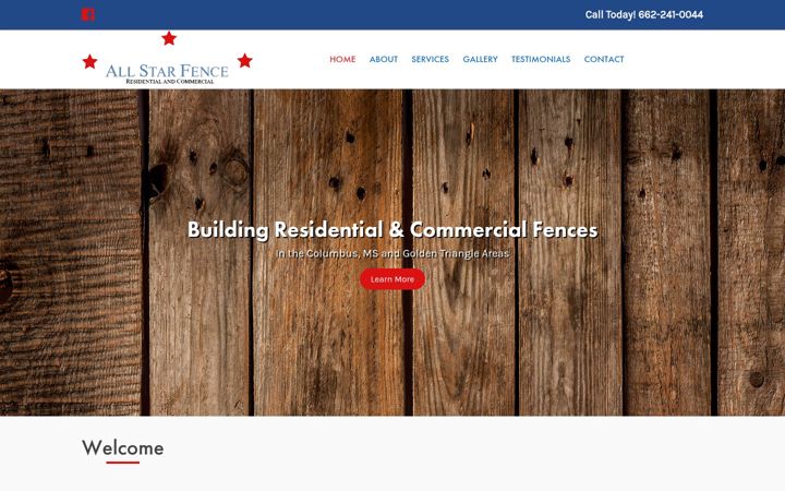 Screenshot of allstarfencems.com