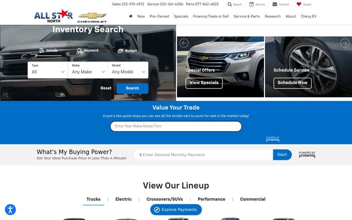 Screenshot ta' allstarnorth.com