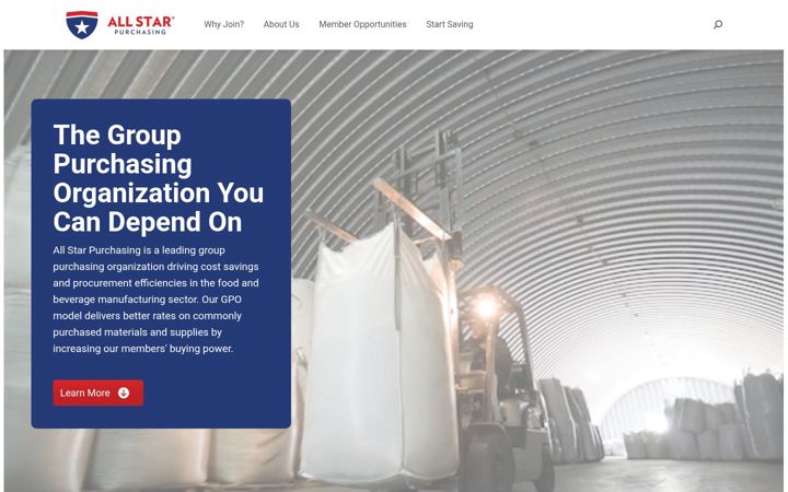 Screenshot of allstarpurchasing.com