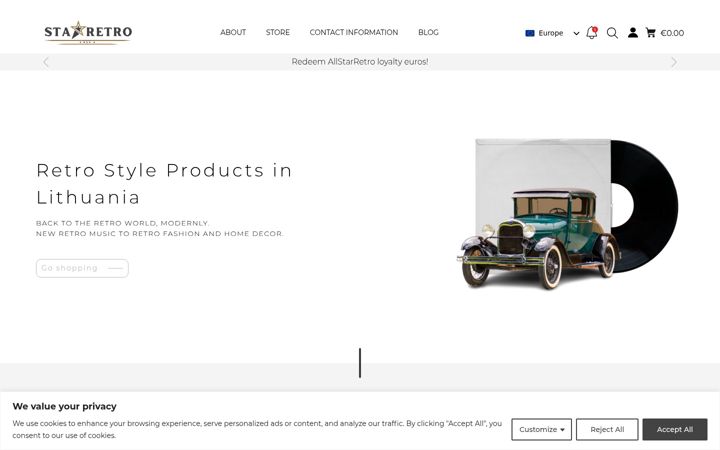 Screenshot of allstarretro.com