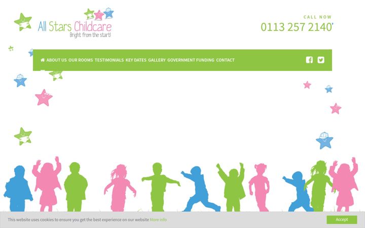 Screenshot of allstarschildcareltd.co.uk