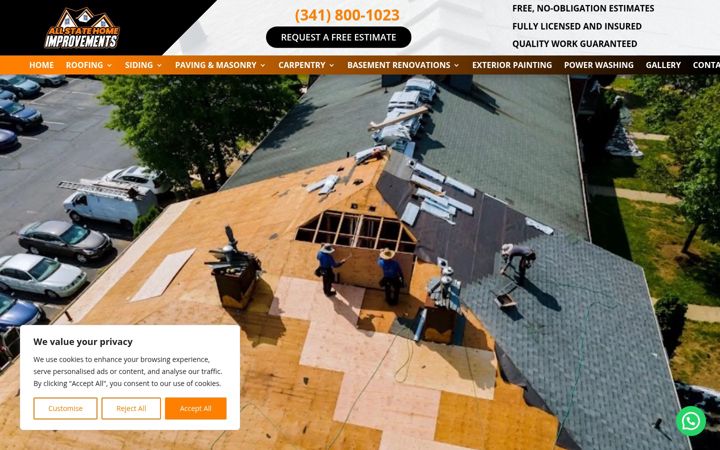 Zrzut ekranu allstatehomeimprovementsca.com