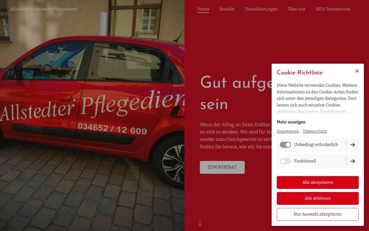 Screenshot of allstedterambulanterpflegedienst.de