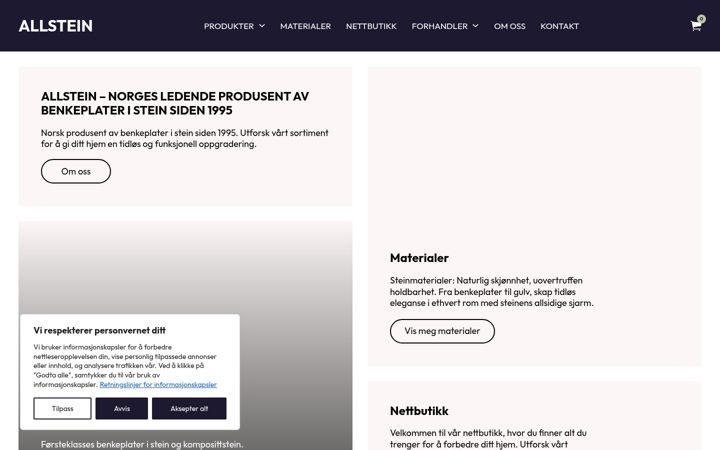 Screenshot of allstein.no