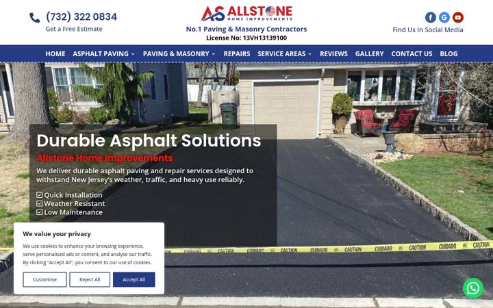 Screenshot of allstonehomeimprovements.com