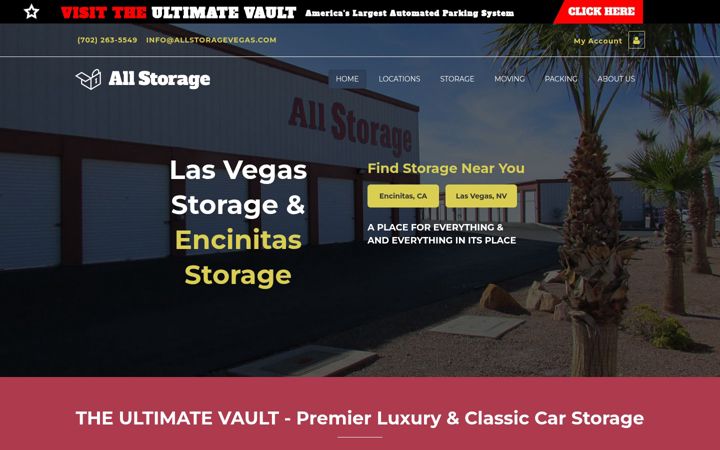Ekraanipilt saidist allstoragevegas.com